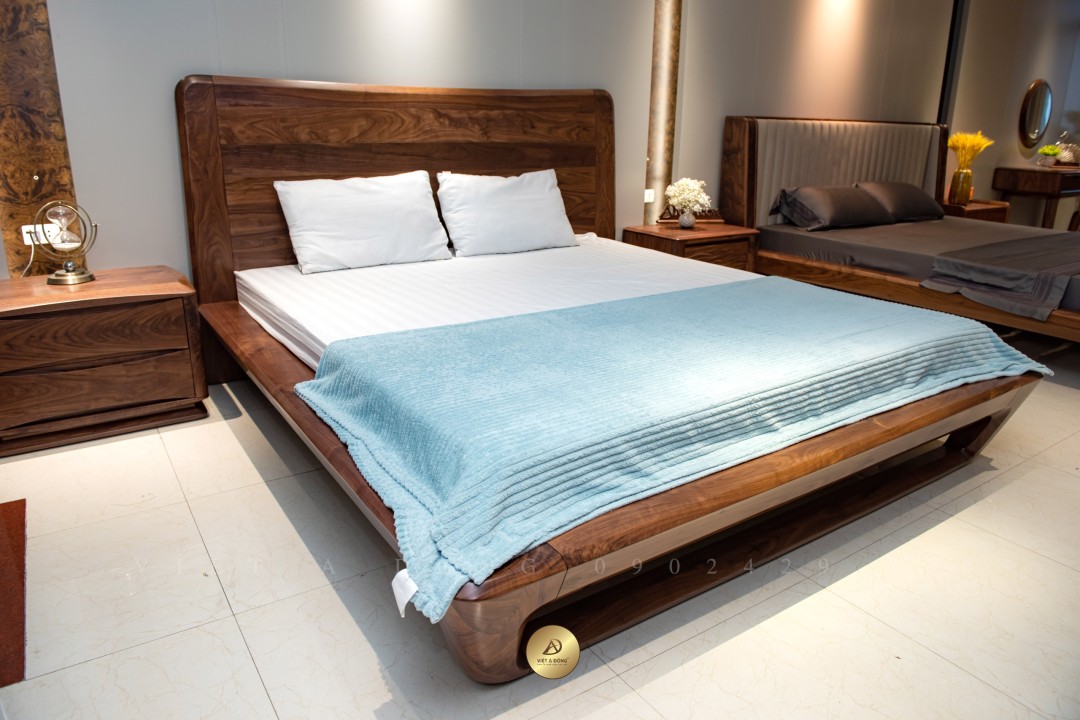 Giường ngủ gỗ óc chó VLUXE-GN-01